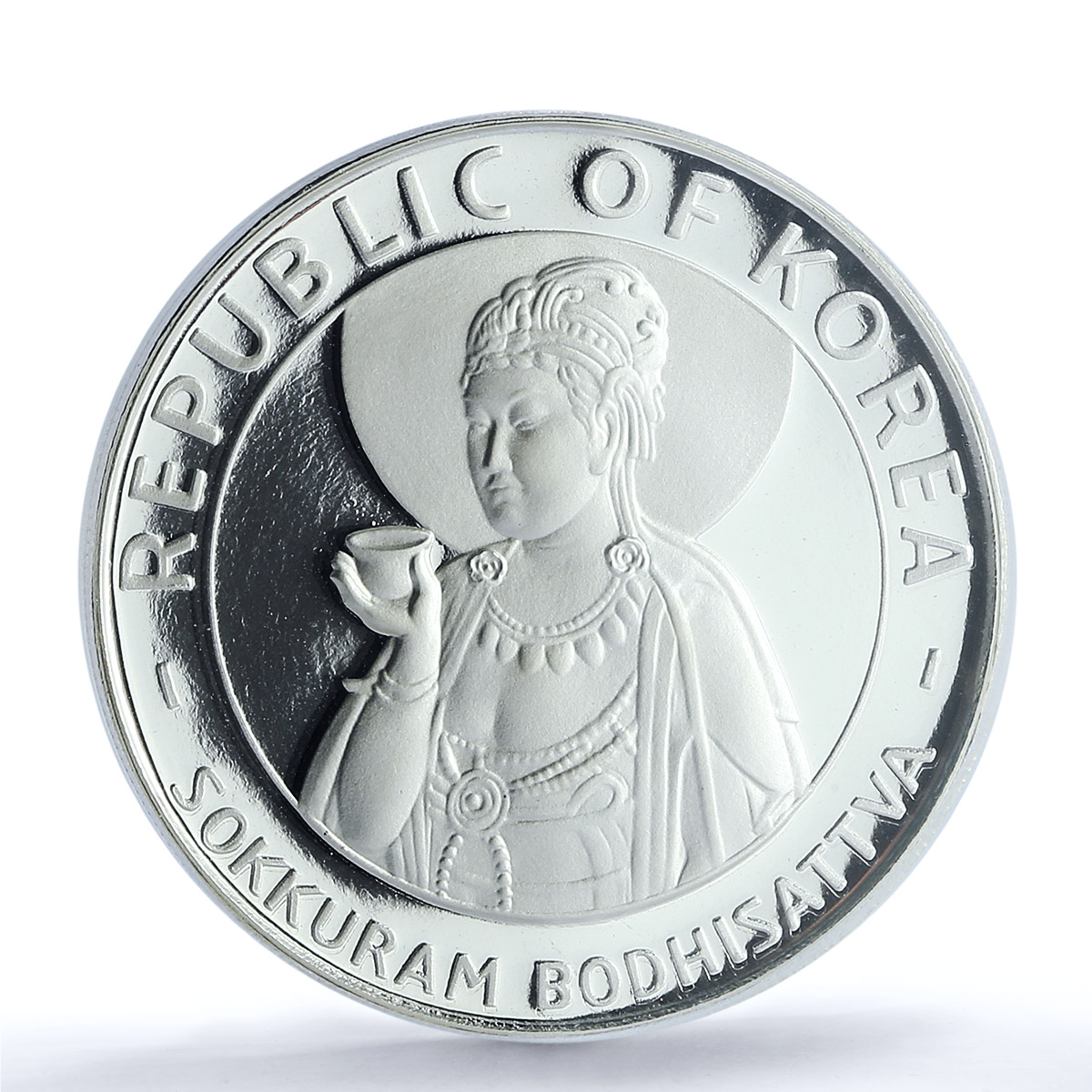 Korea South 500 won Sokkuram Bodhisattva KM-12 PR 69 PCGS silver coin 1970