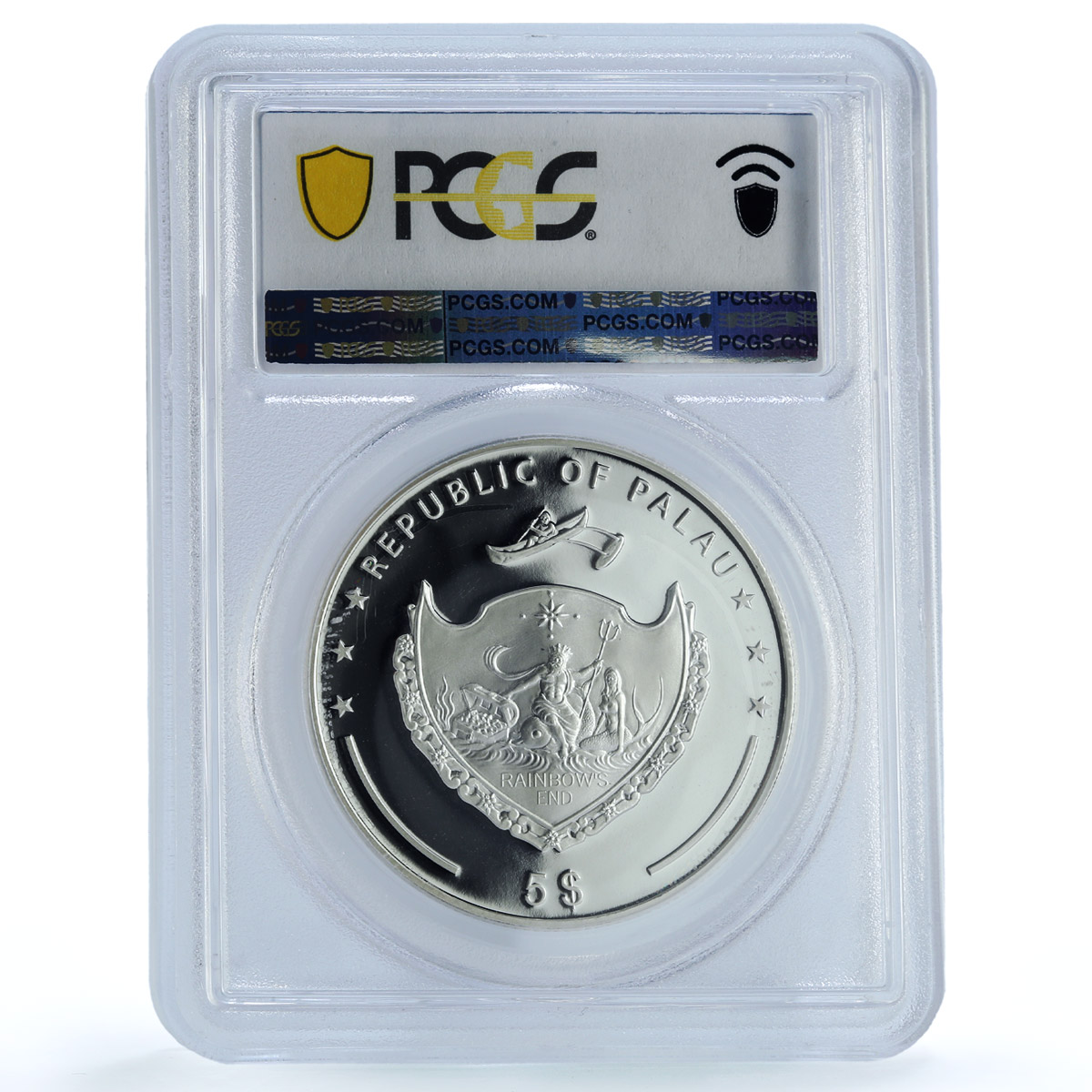 Palau 5 dollars Black Pearl KM-185 Marine Life Fauna PR 69 PCGS silver coin 2006