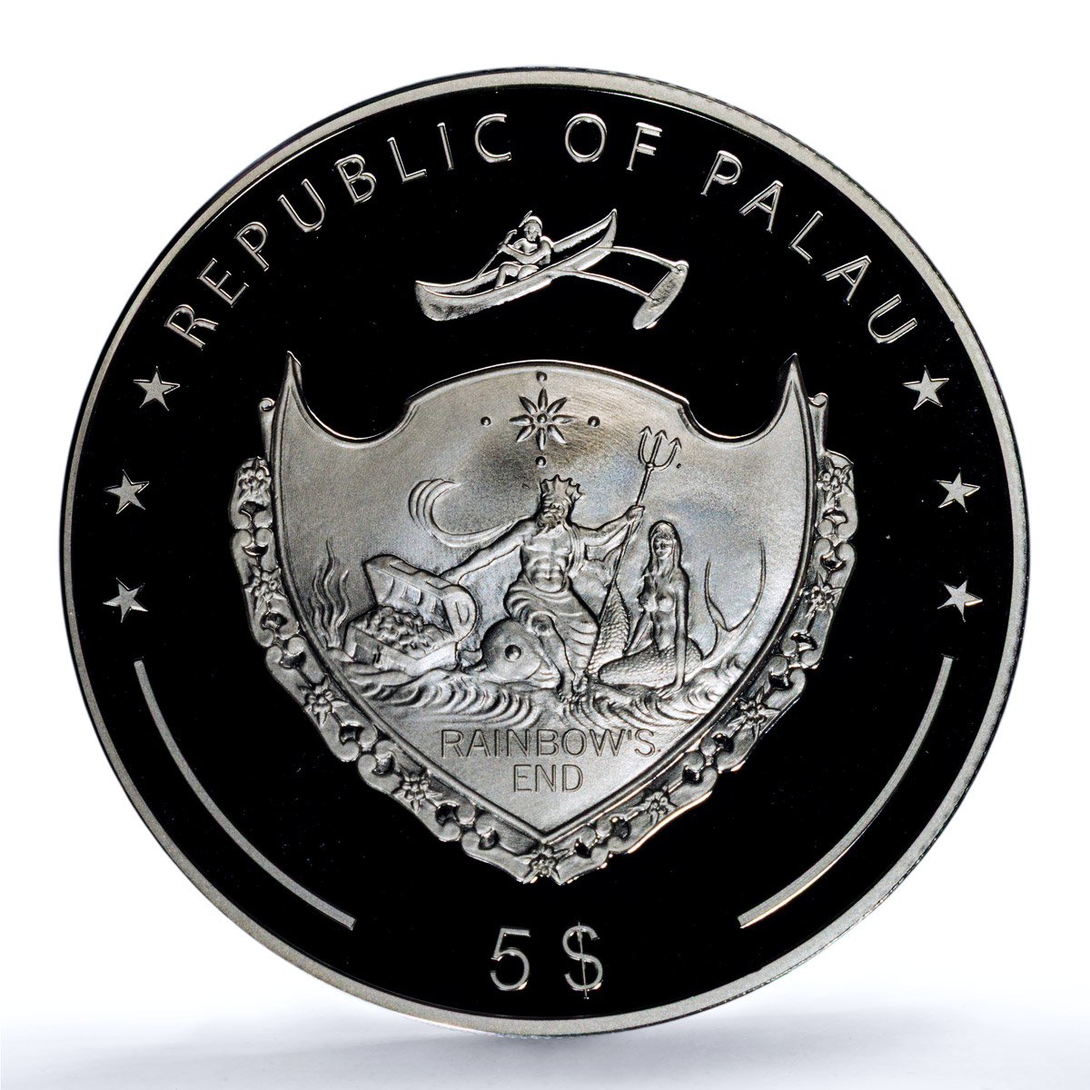 Palau 5 dollars Black Pearl KM-185 Marine Life Fauna PR 69 PCGS silver coin 2006