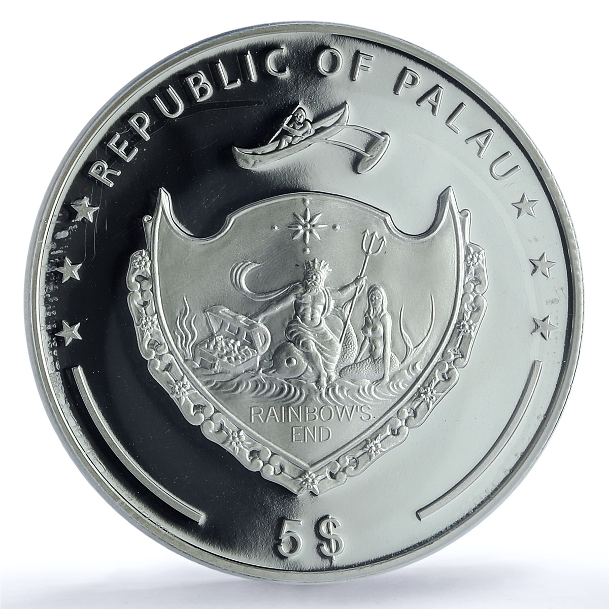 Palau 5 dollars Black Pearl KM-185 Marine Life Fauna PR 69 PCGS silver coin 2006