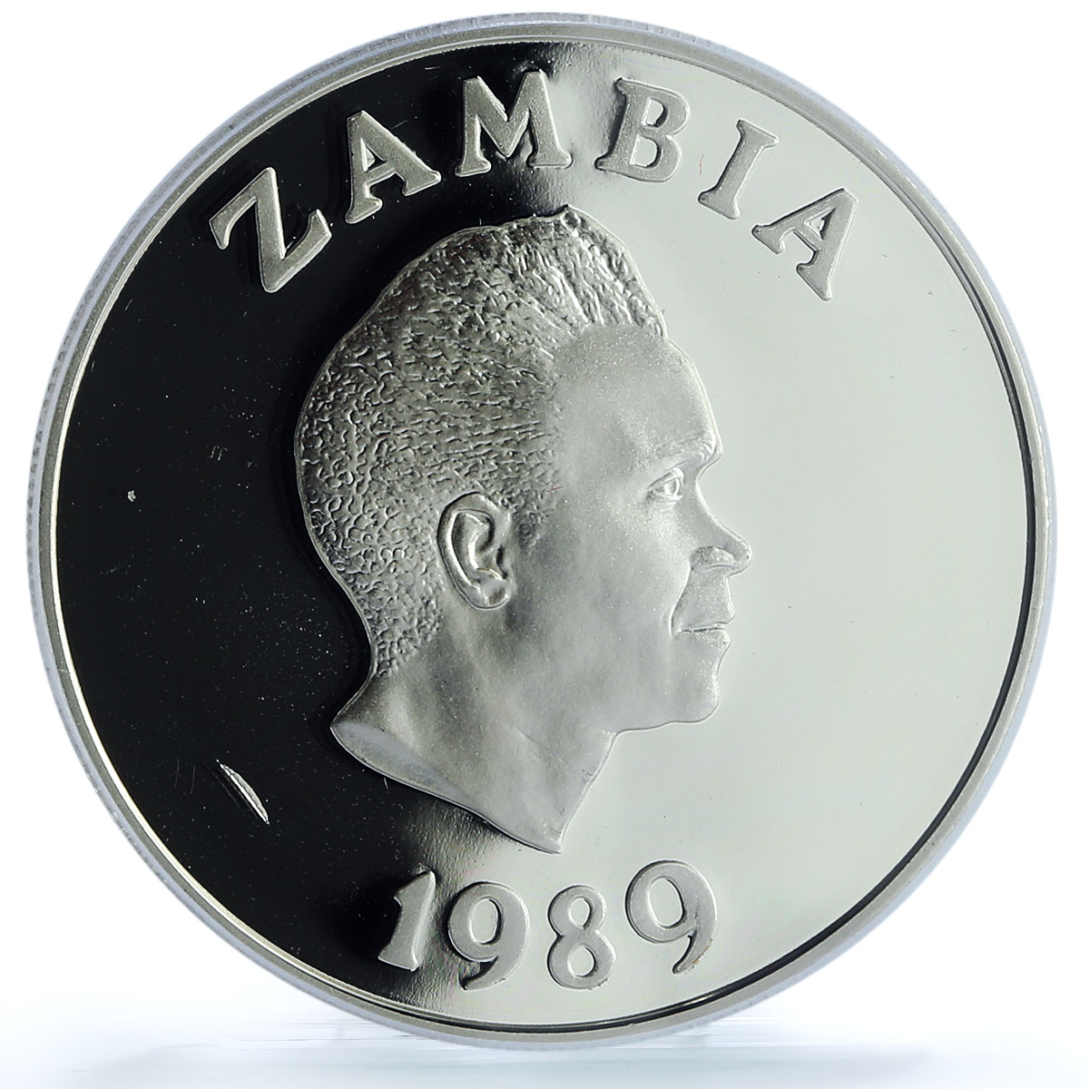 Zambia 10 kwacha Save the Children KM-27 UNICEF PR 66 PCGS silver coin 1989