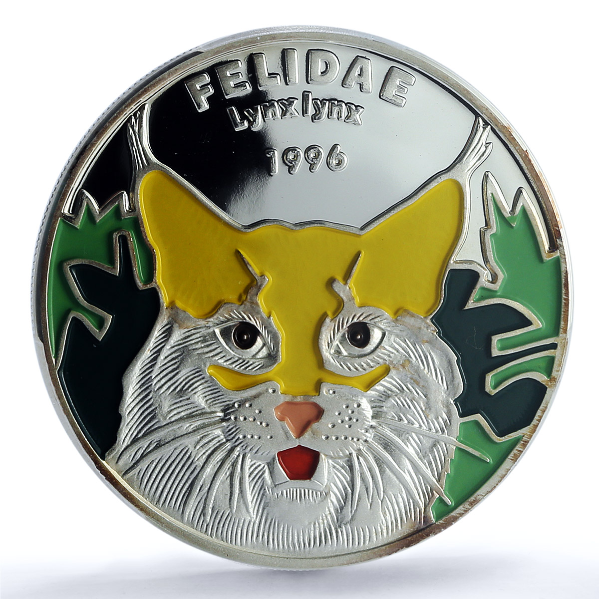 Afghanistan 500 afghanis Lynx Coloured KM-1025 Cat PR 70 PCGS silver coin 1996 Afghanistan 500 afghanis Lynx Coloured KM-1025 Cat PR 70 PCGS silver coin 1996