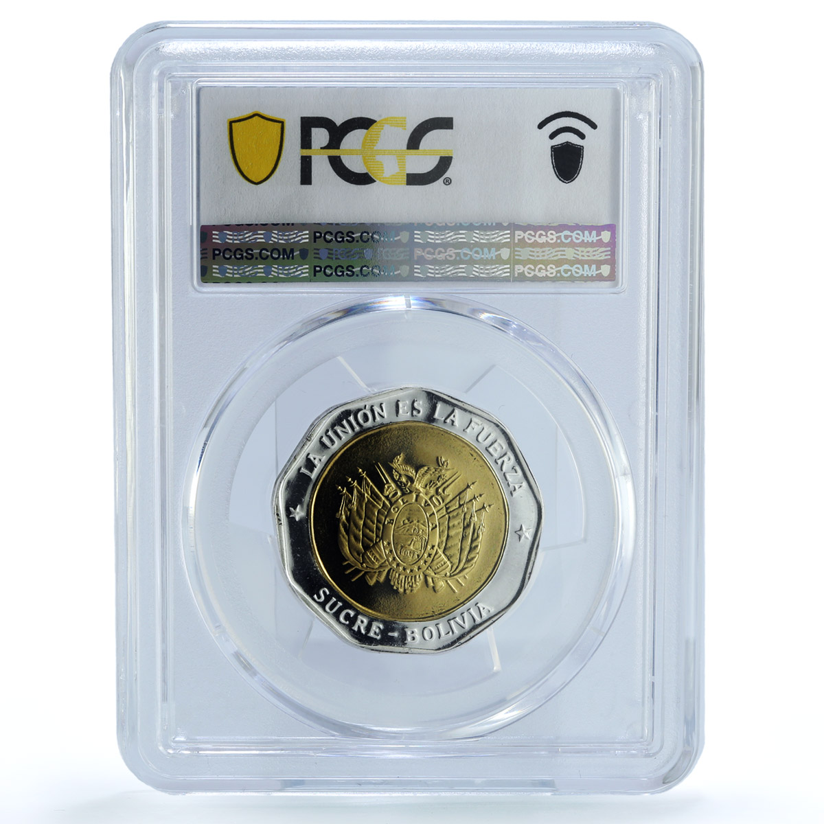 Bolivia Sucre Independence Revolution History MS 67 PCGS bimetal medal 2009