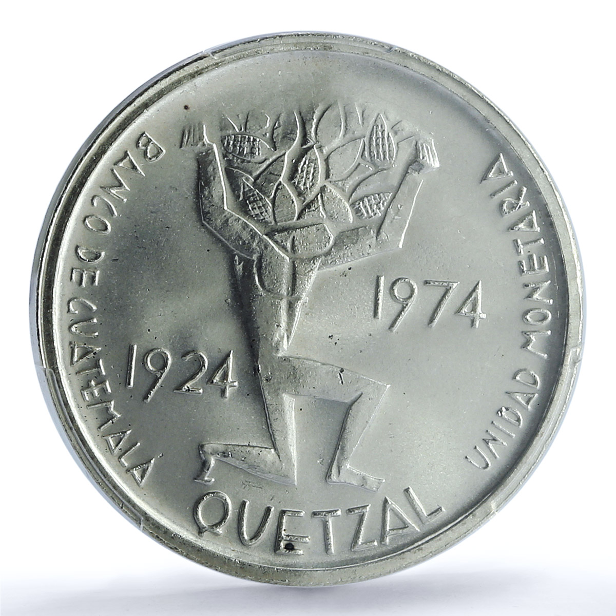 Guatemala Quetzal Monetary Unit Bird MS 67 PCGS silver medal 1974