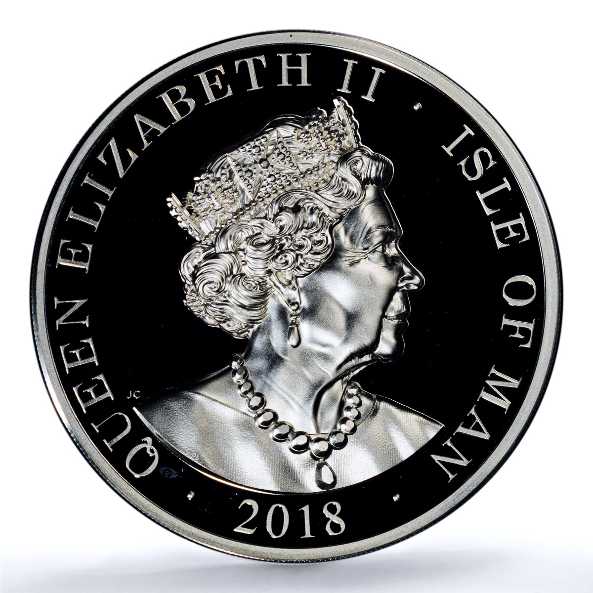 Isle of Man 1 angel Archangel Michael Piedfort KM-1611 PR69 PCGS silv. coin 2018