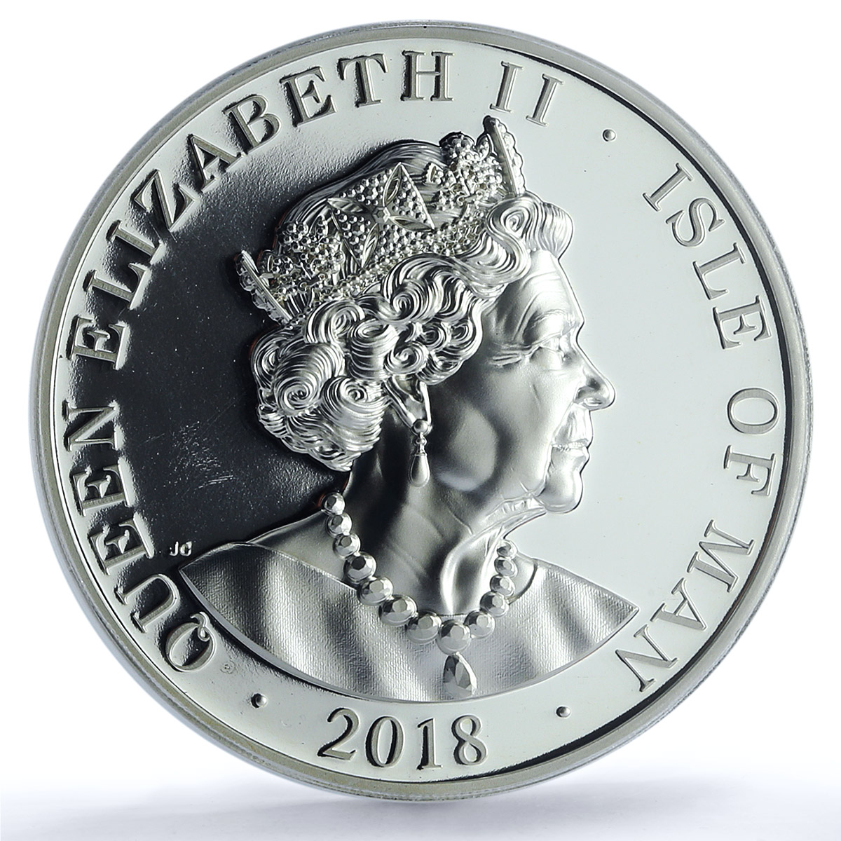 Isle of Man 1 angel Archangel Michael Piedfort KM-1611 PR69 PCGS silv. coin 2018