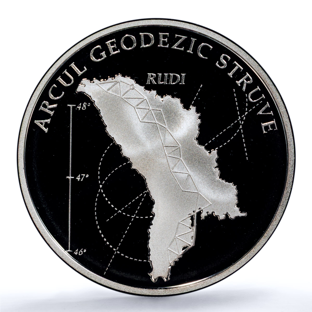 Moldova 50 lei Geodesic Arc Struve KM-48 Industry PR 69 PCGS silver coin 2009 Moldova 50 lei Geodesic Arc Struve KM-48 Industry PR 69 PCGS silver coin 2009