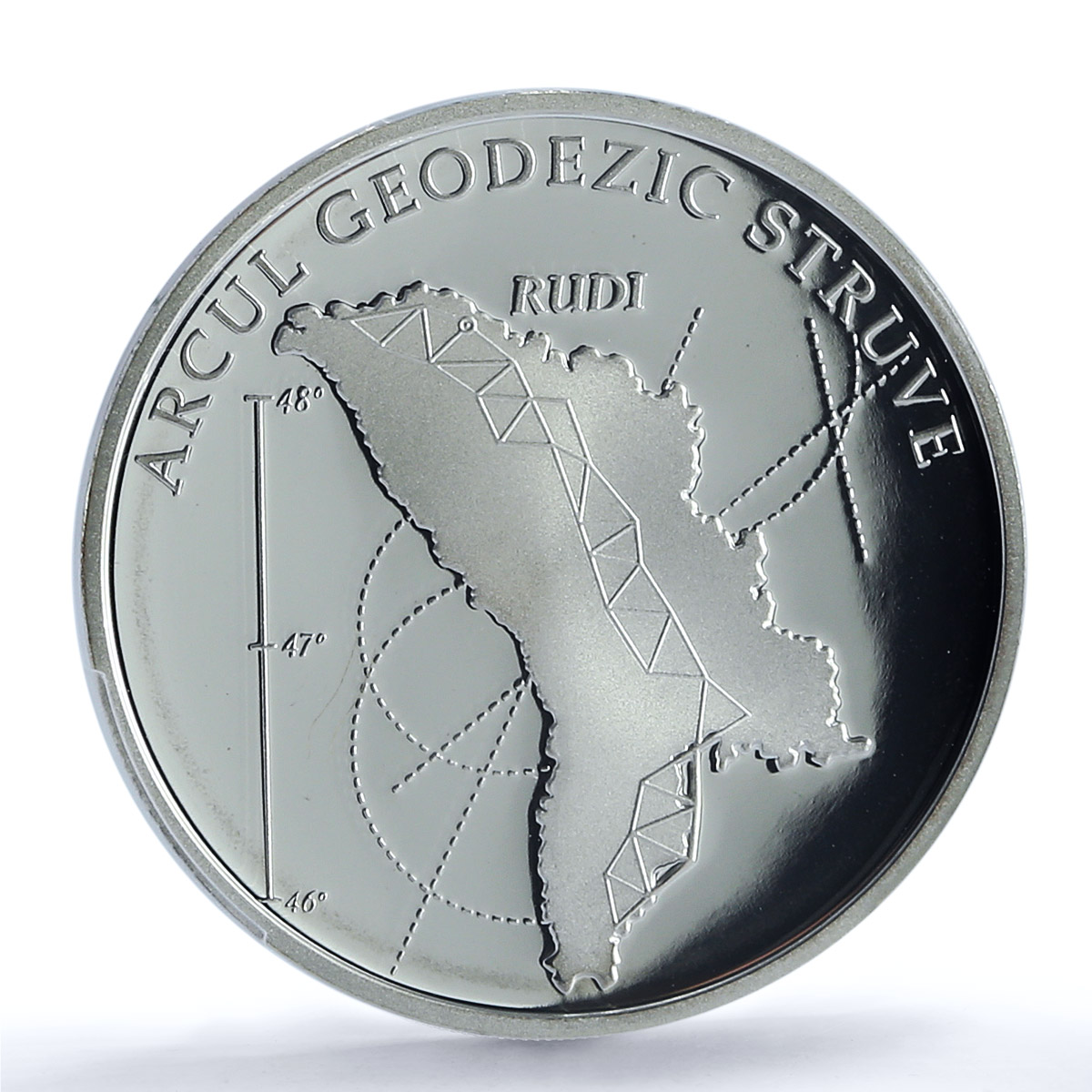 Moldova 50 lei Geodesic Arc Struve KM-48 Industry PR 69 PCGS silver coin 2009 Moldova 50 lei Geodesic Arc Struve KM-48 Industry PR 69 PCGS silver coin 2009