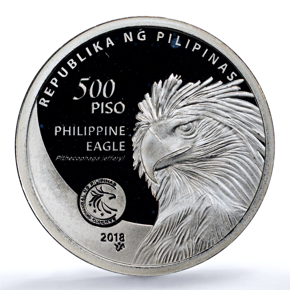 Philippines 500 piso BSP Central Bank KM-310 Eagle PL 68 PCGS silver coin 2018
