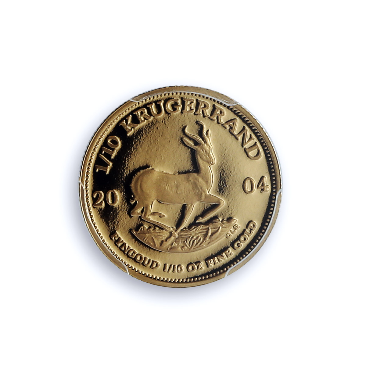 South Africa 1/10 krugerrand Springbok KM-105 Bullion PR 70 PCGS gold coin 2004