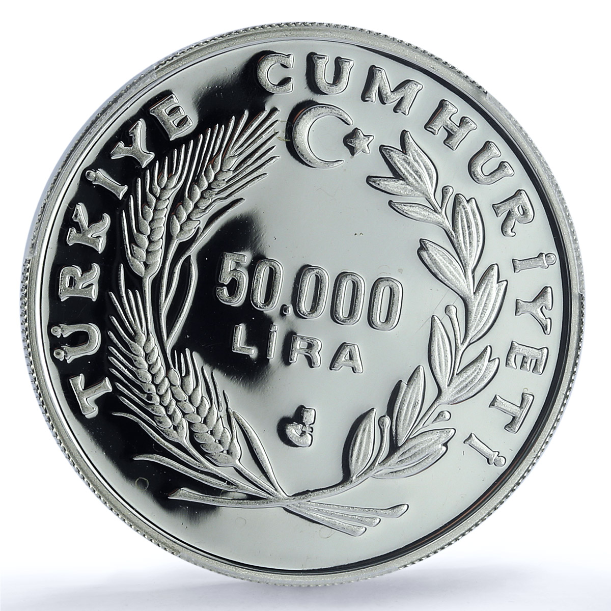 Turkiye 50000 lira Tchaikovsky KM-1031 Music Composer PR69 PCGS silver coin 1993 Turkiye 50000 lira Tchaikovsky KM-1031 Music Composer PR69 PCGS silver coin 1993