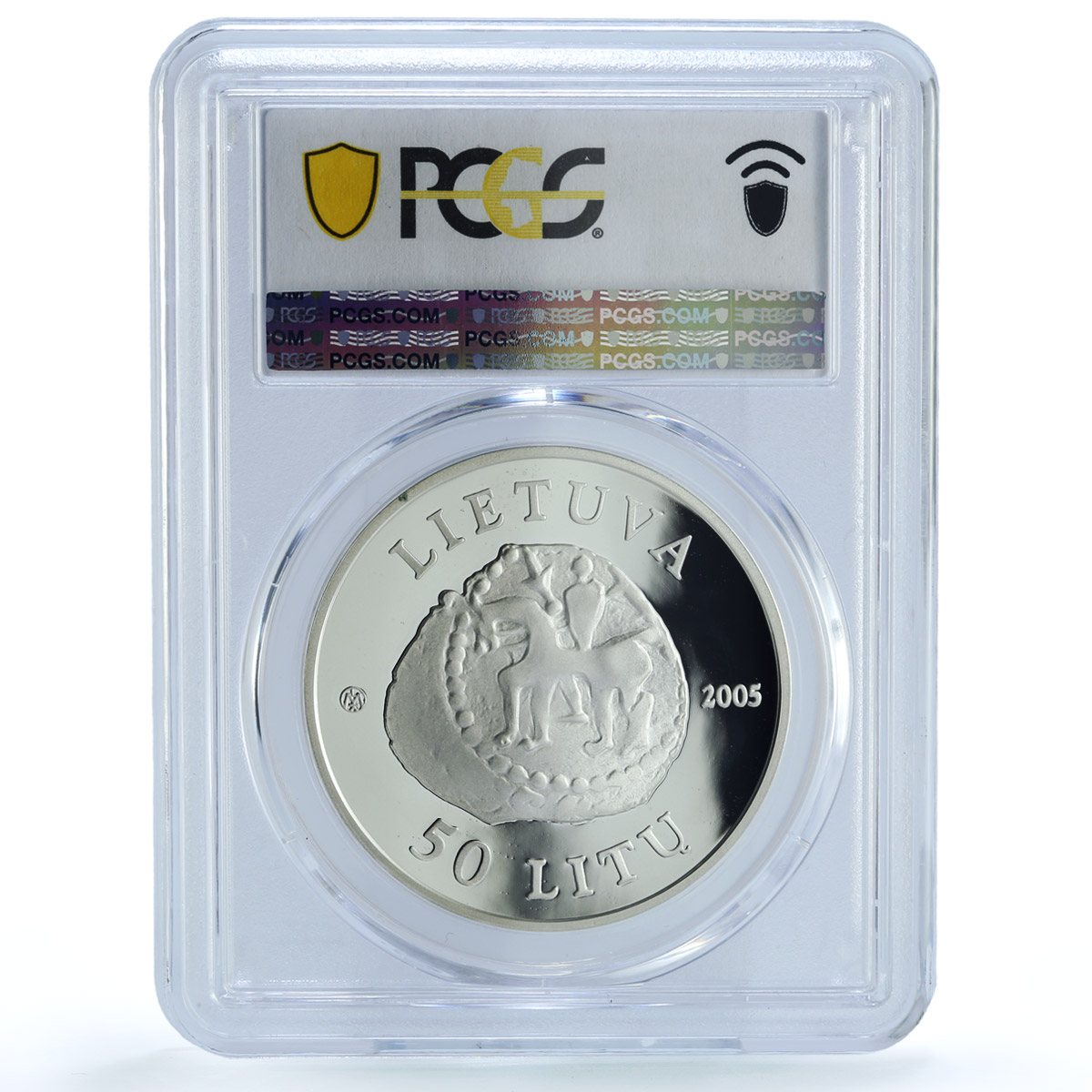 Lithuania 50 litu Kernave KM-143 UNESCO City Fortress PR70 PCGS silver coin 2005