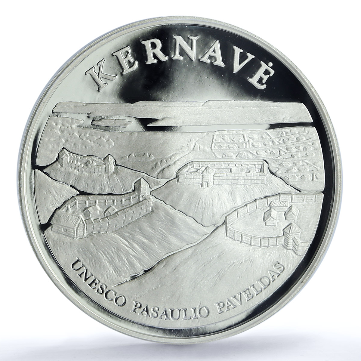 Lithuania 50 litu Kernave KM-143 UNESCO City Fortress PR70 PCGS silver coin 2005