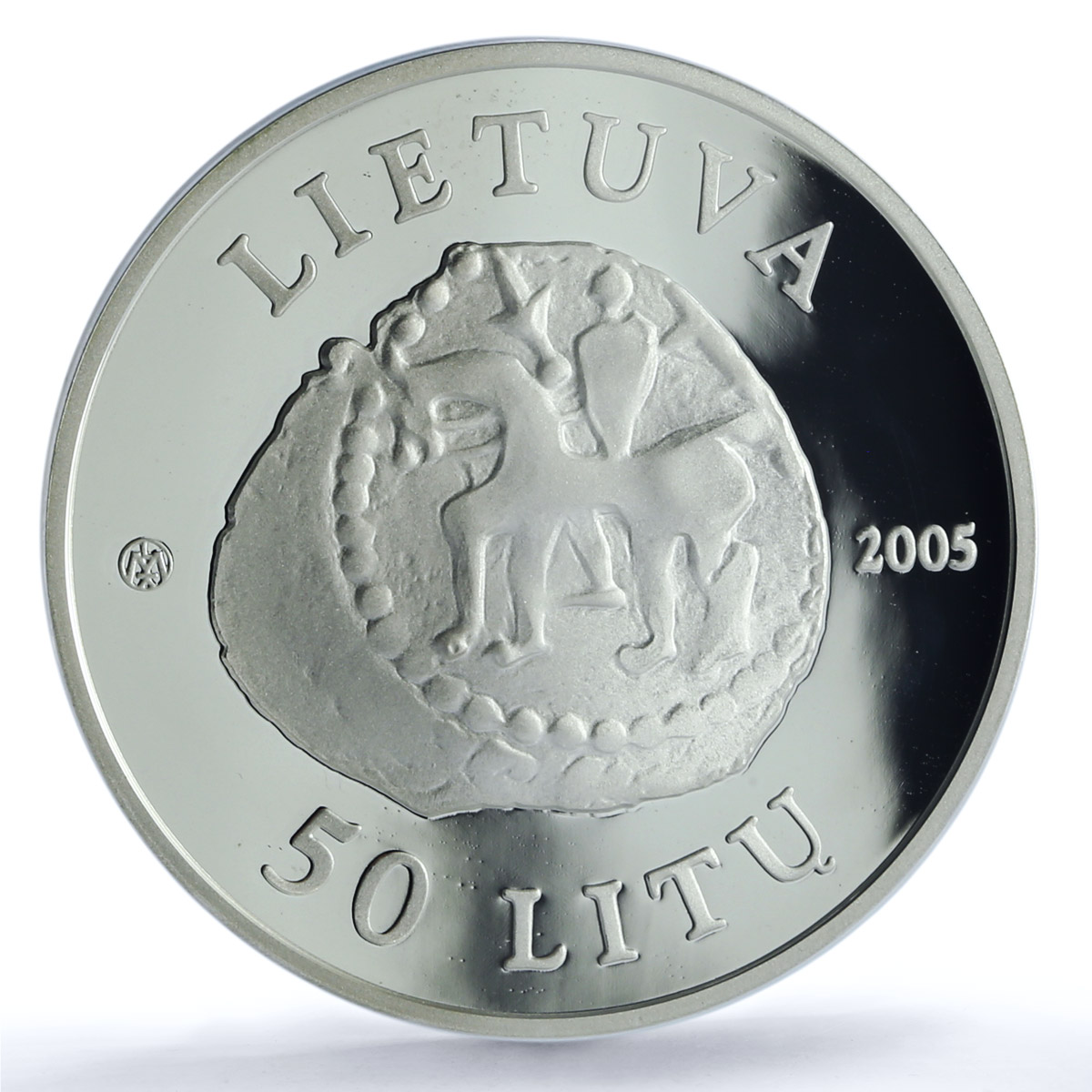 Lithuania 50 litu Kernave KM-143 UNESCO City Fortress PR70 PCGS silver coin 2005