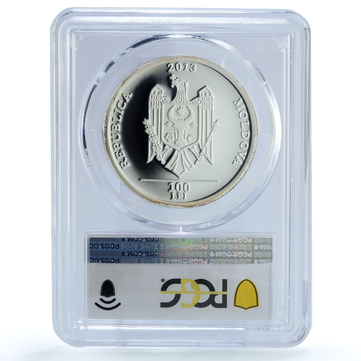 Moldova 100 lei Trajans Column KM-112 Monument Statue PR69 PCGS silver coin 2013