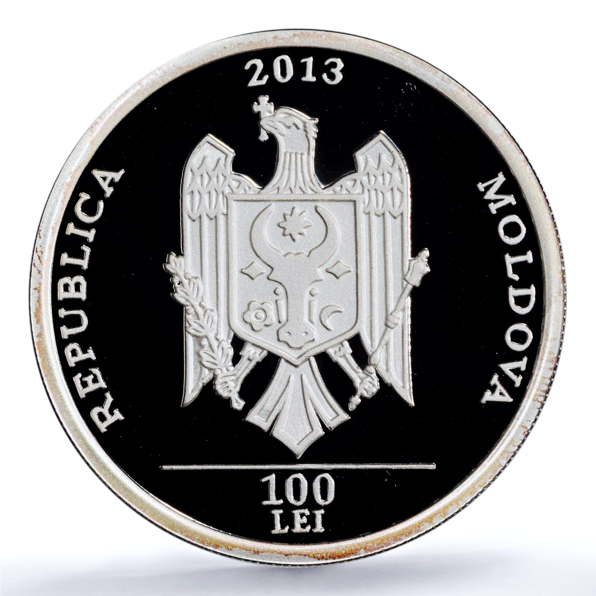 Moldova 100 lei Trajans Column KM-112 Monument Statue PR69 PCGS silver coin 2013