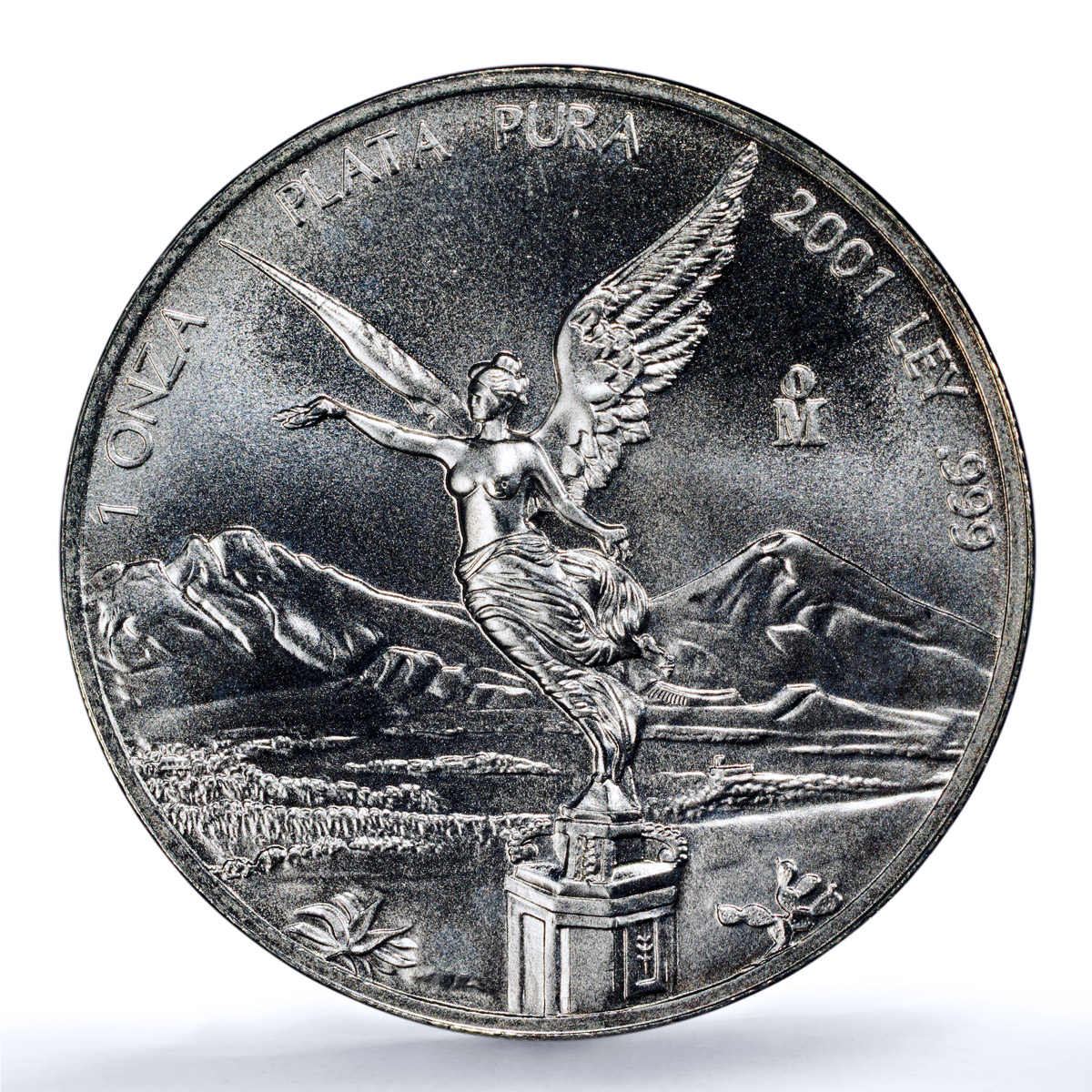 Mexico 1 onza Libertad Angel of Independence KM-639 MS 66 PCGS silver coin 2001