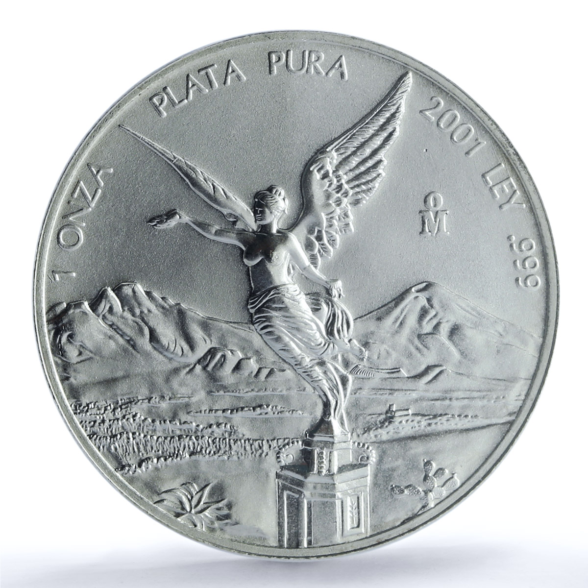 Mexico 1 onza Libertad Angel of Independence KM-639 MS 66 PCGS silver coin 2001