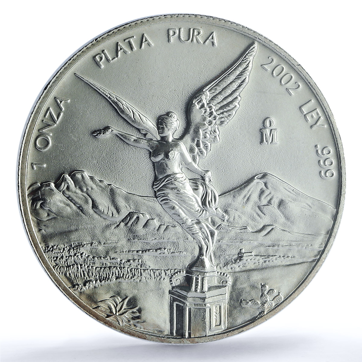 Mexico 1 onza Libertad Angel of Independence KM-639 MS 66 PCGS silver coin 2002