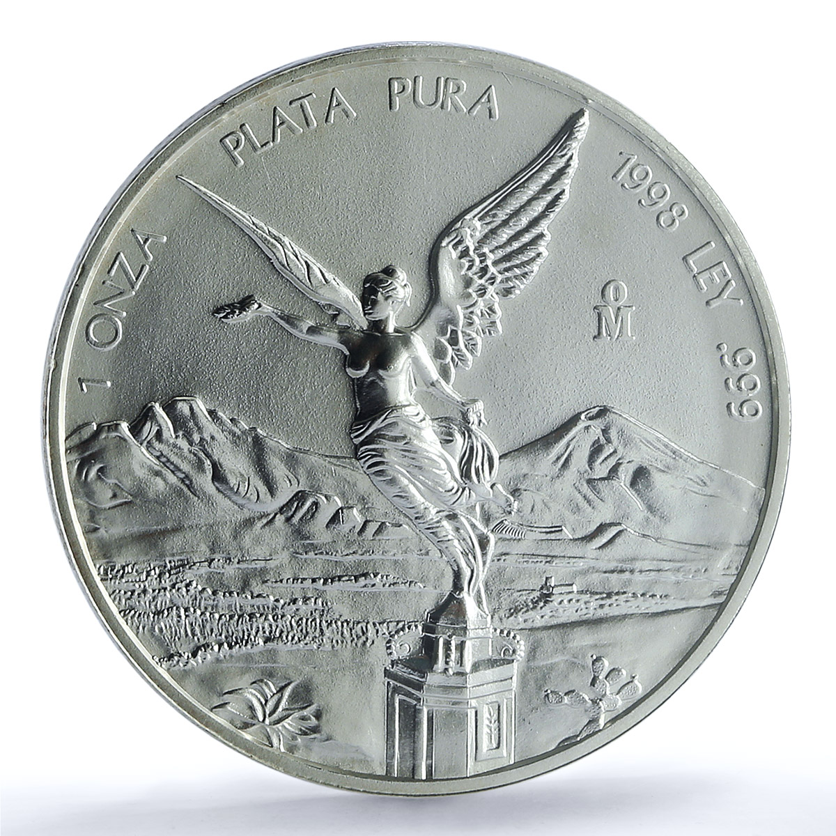 Mexico 1 onza Libertad Angel of Independence KM-613 MS 67 PCGS silver coin 1998