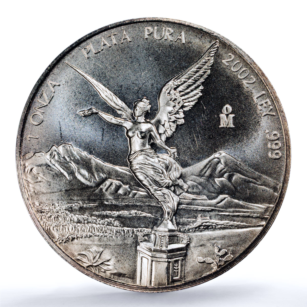 Mexico 1 onza Libertad Angel of Independence KM-639 MS 67 PCGS silver coin 2002