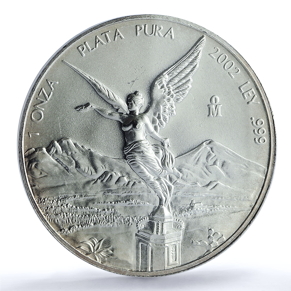Mexico 1 onza Libertad Angel of Independence KM-639 MS 67 PCGS silver coin 2002