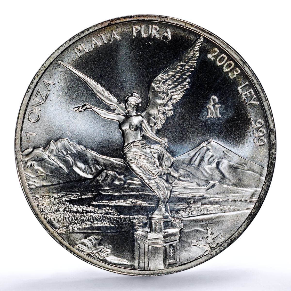 Mexico 1 onza Libertad Angel of Independence KM-639 MS 67 PCGS silver coin 2003