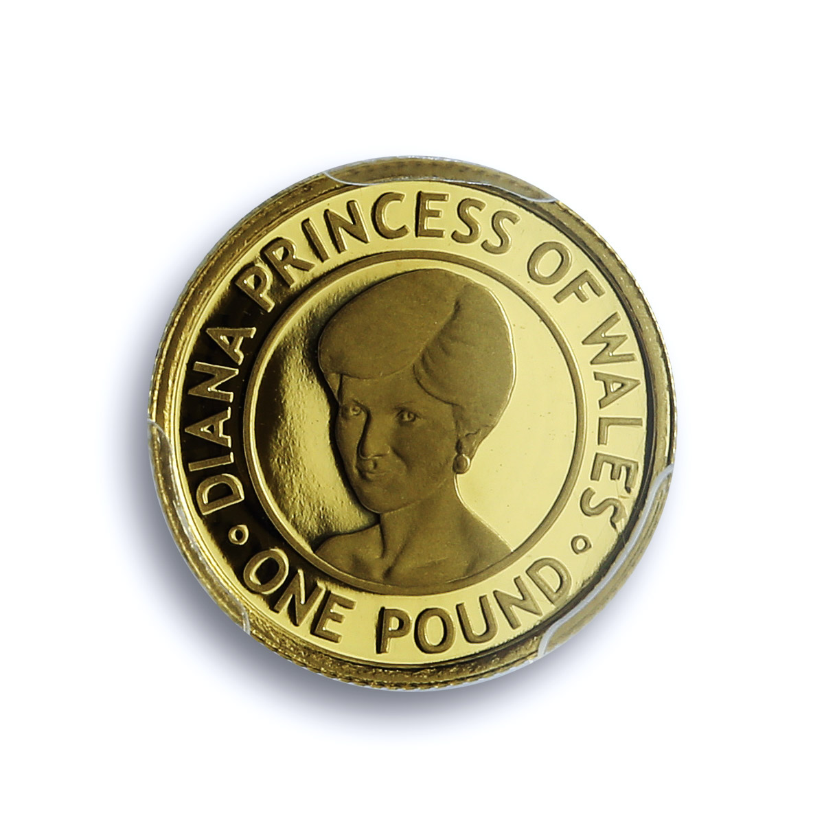 Jersey 1 pound Princess Diana Wales KM-173 Politics PR 69 PCGS gold coin 2007