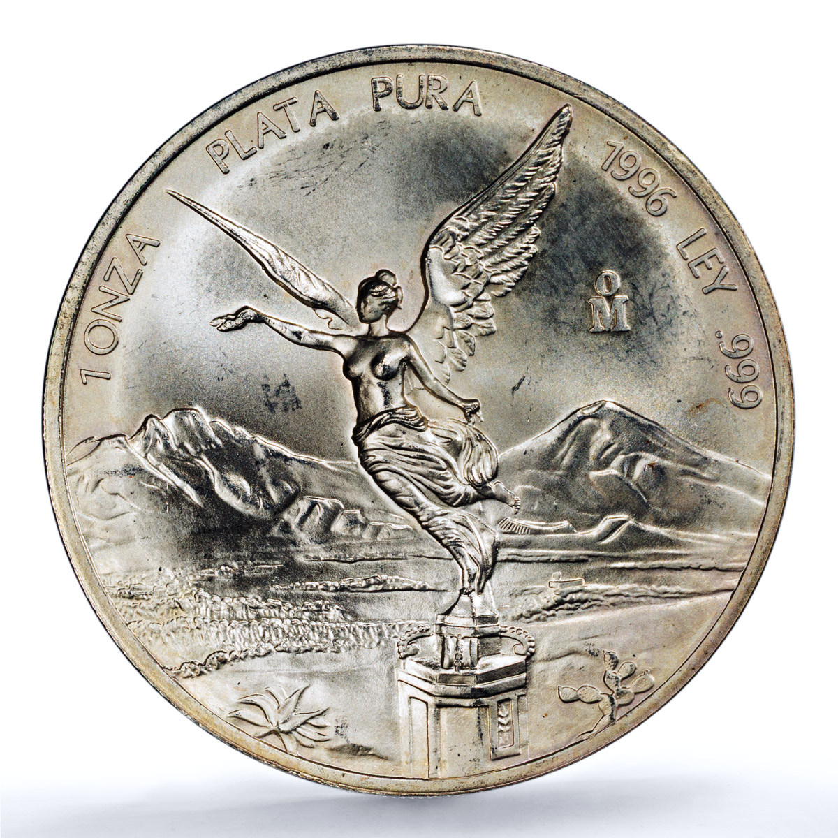 Mexico 1 onza Libertad Angel of Independence KM-613 MS 64 PCGS silver coin 1996