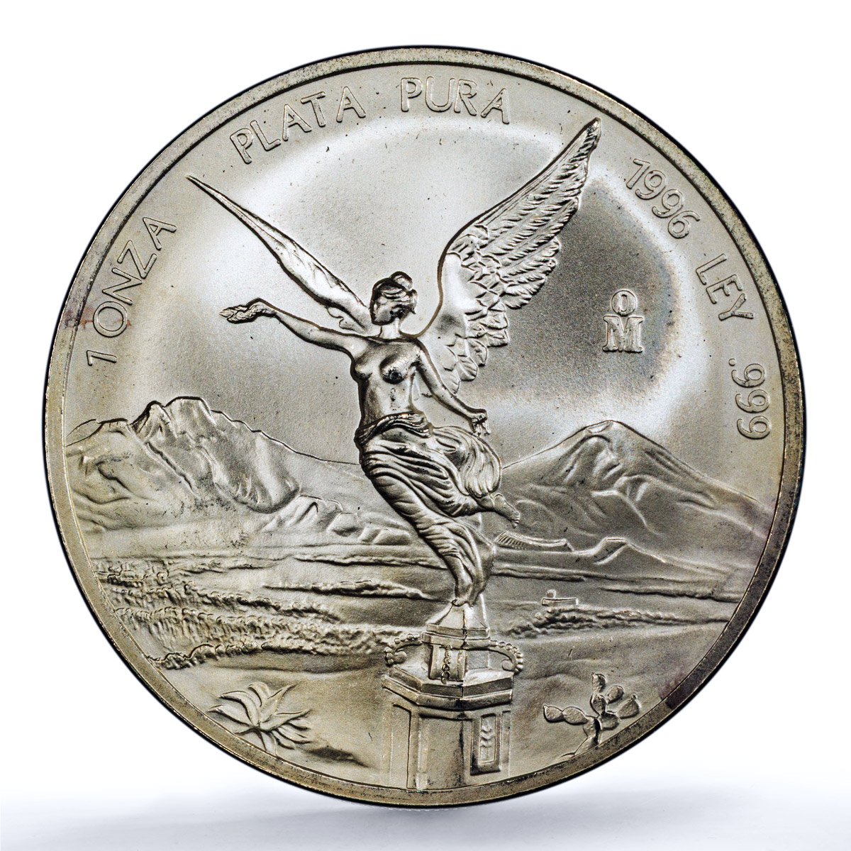 Mexico 1 onza Libertad Angel of Independence KM-613 MS 68 PCGS silver coin 1996