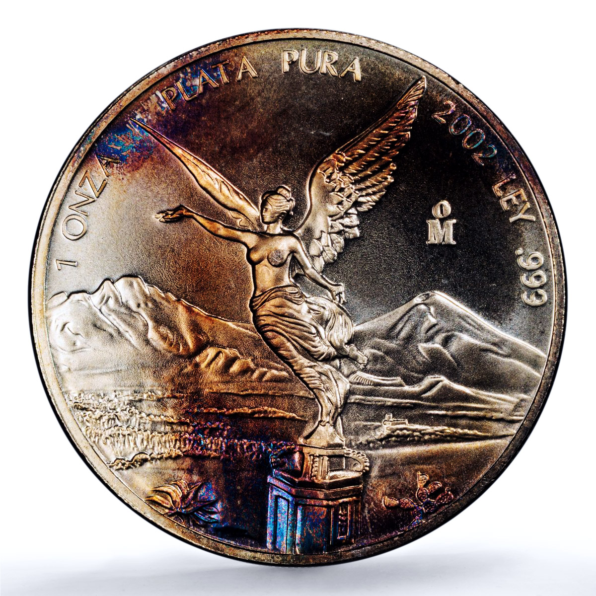 Mexico 1 onza Libertad Angel of Independence KM-639 MS 67 PCGS silver coin 2002