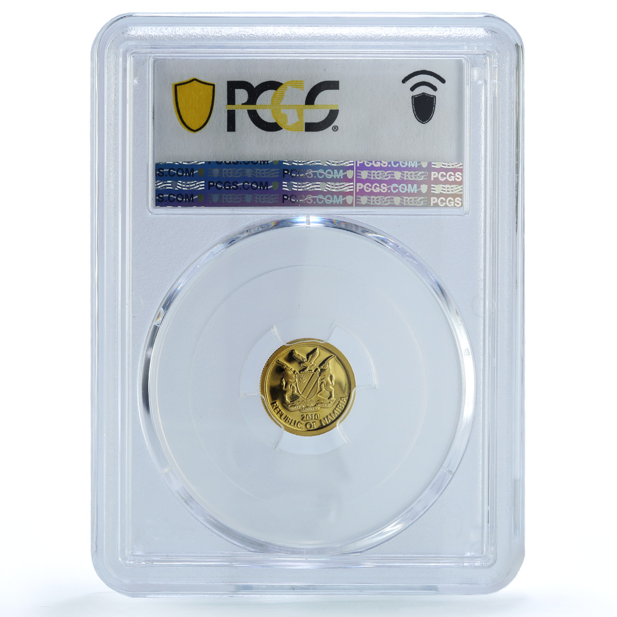 Namibia 10 dollars Bank KM-23 Anniversary Eagle Bird MS 70 PCGS gold coin 2010