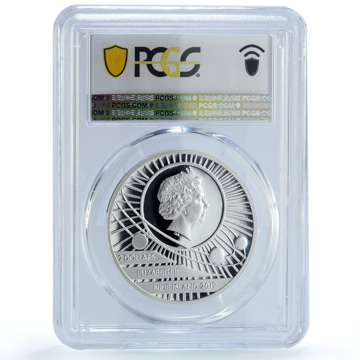 Niue 2 dollars First Man Moon Landing Space Astronaut PR69 PCGS silver coin 2019