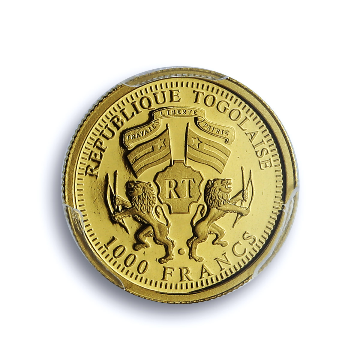 Togo 1000 francs Nike KM-27 Sports Antiques Mythology PR 70 PCGS gold coin 2004 Togo 1000 francs Nike KM-27 Sports Antiques Mythology PR 70 PCGS gold coin 2004
