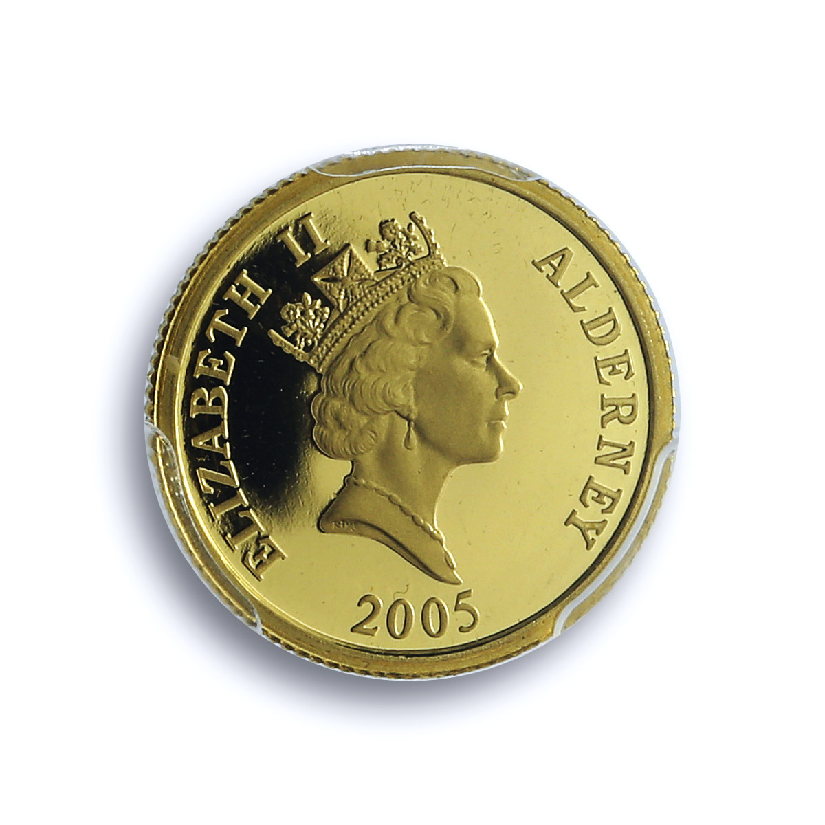 Alderney 1 pound Nelson Trafalgar Battle KM-119 History PR70 PCGS gold coin 2005 Alderney 1 pound Nelson Trafalgar Battle KM-119 History PR70 PCGS gold coin 2005