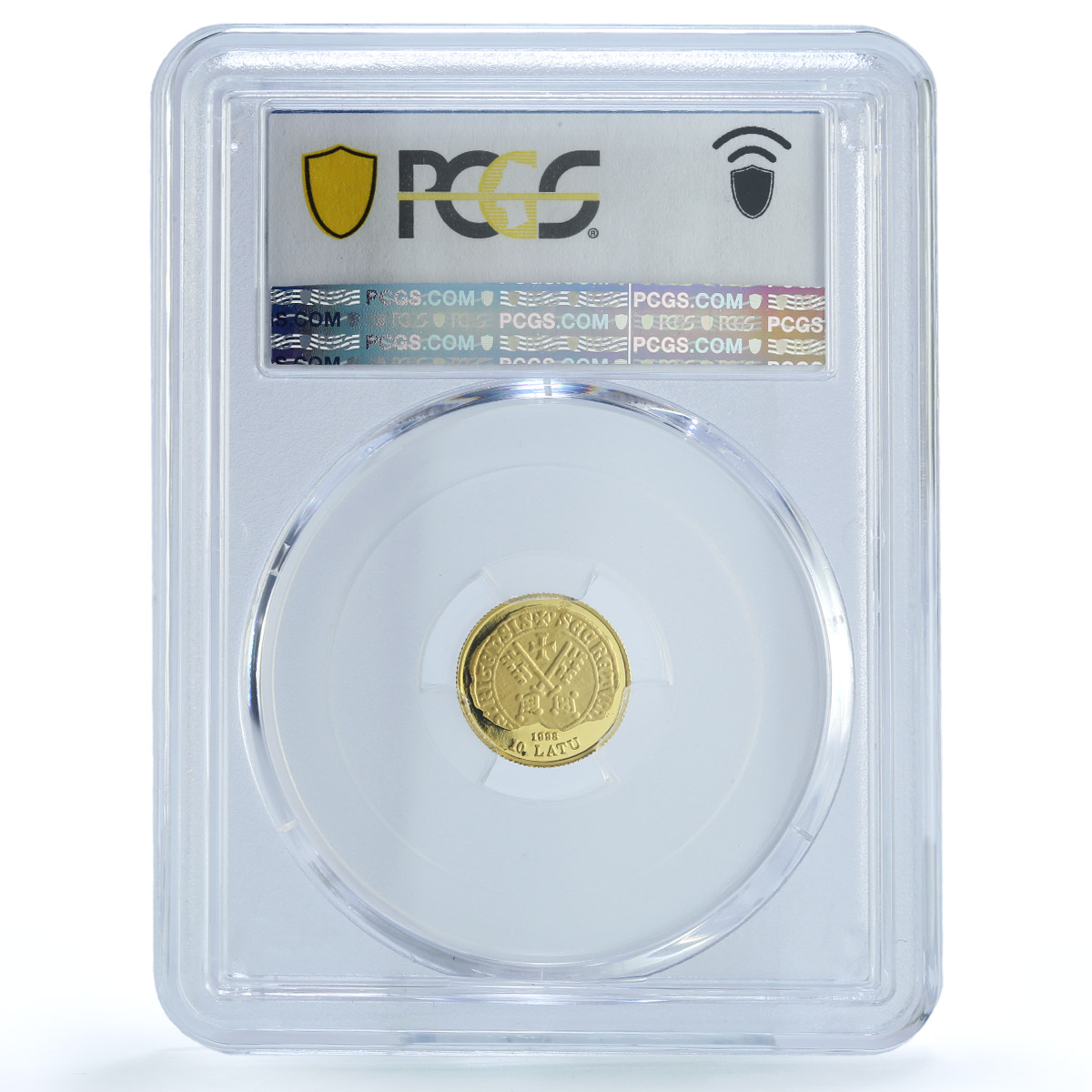 Latvia 10 latu Riga KM-29 Anniversary City Ship PR 69 PCGS gold coin 1998