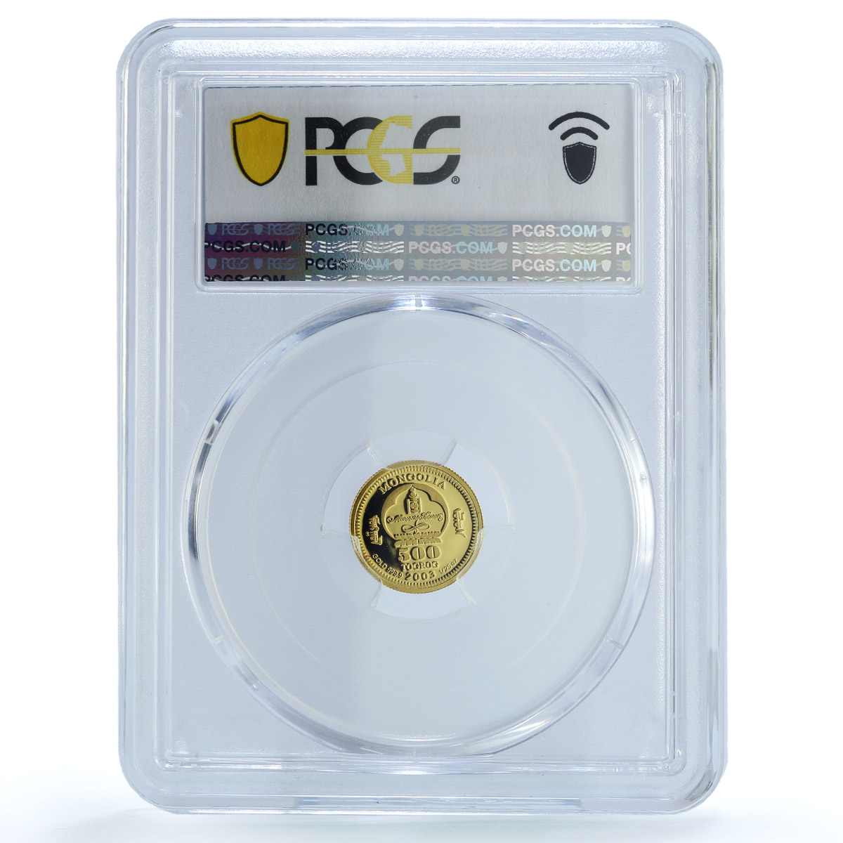 Mongolia 500 togrog Chinggis Khan History PR 69 PCGS gold coin 2003