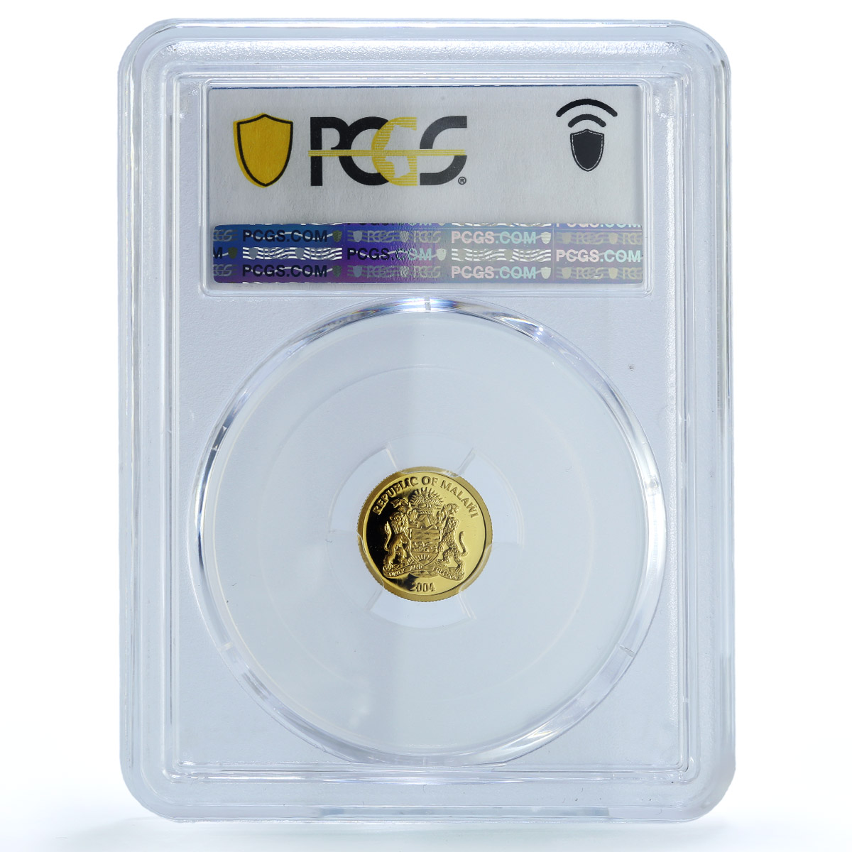 Malawi 5 kwacha Elephant African Wildlife Fauna PR 70 PCGS gold coin 2004