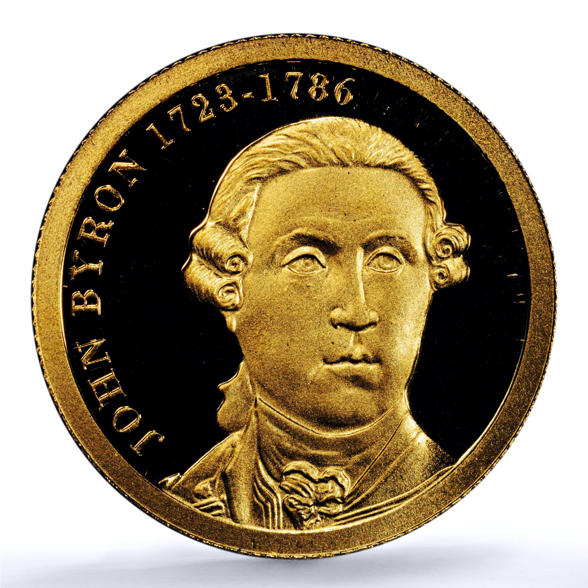 Tokelau 10 dollars John Byron History Seafaring Admiral PR70 PCGS gold coin 2012