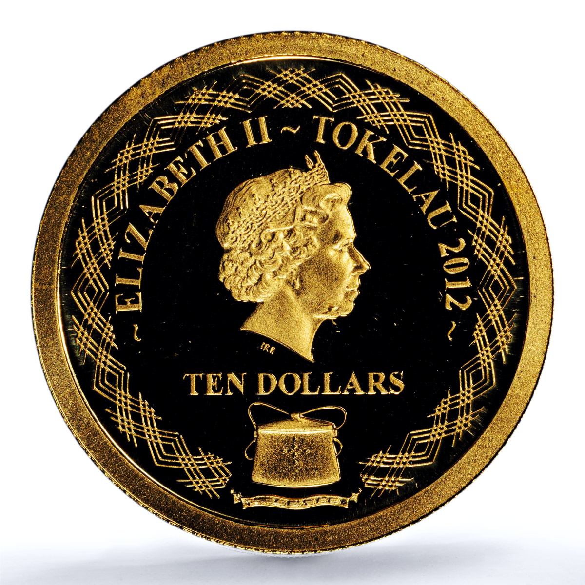 Tokelau 10 dollars John Byron History Seafaring Admiral PR70 PCGS gold coin 2012