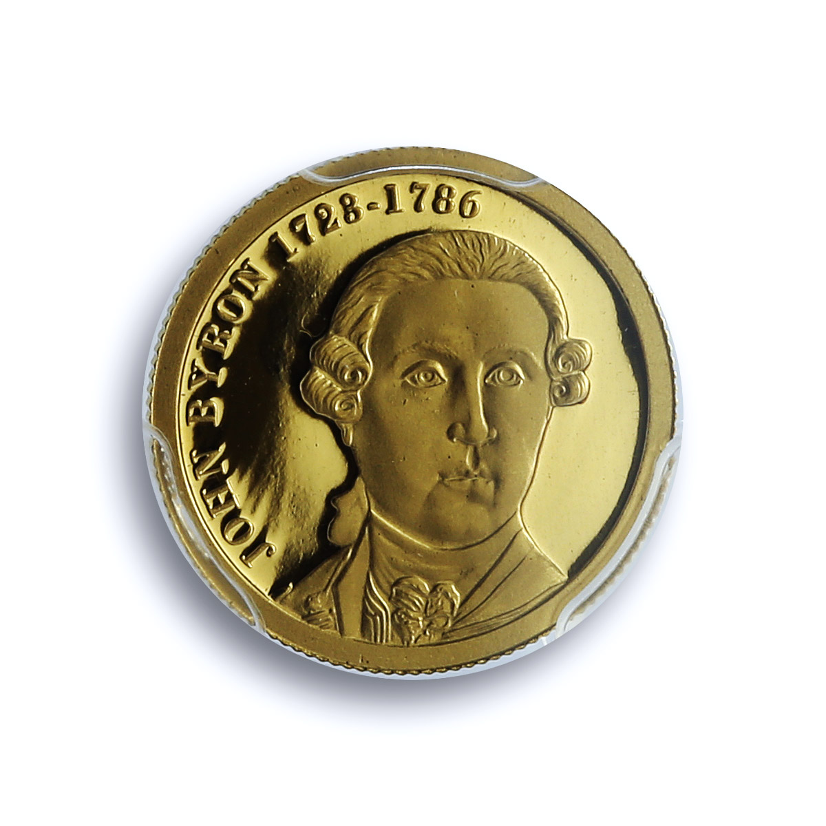 Tokelau 10 dollars John Byron History Seafaring Admiral PR70 PCGS gold coin 2012