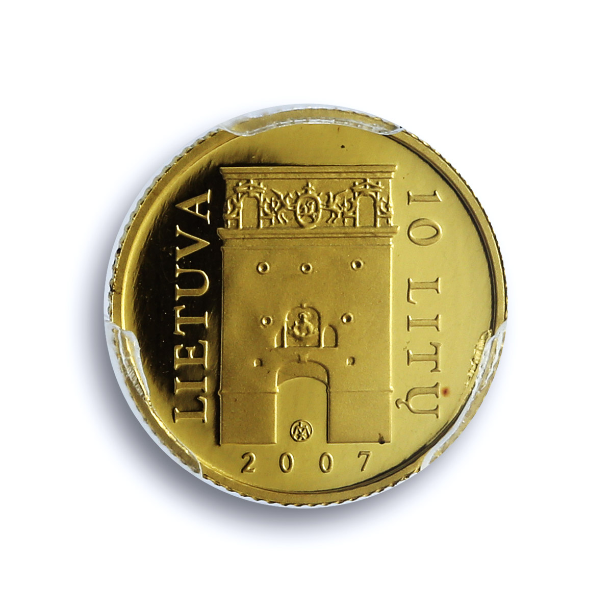Lithuania 10 litu Sectio Aurea Golden Section KM-160 PR 69 PCGS gold coin 2007