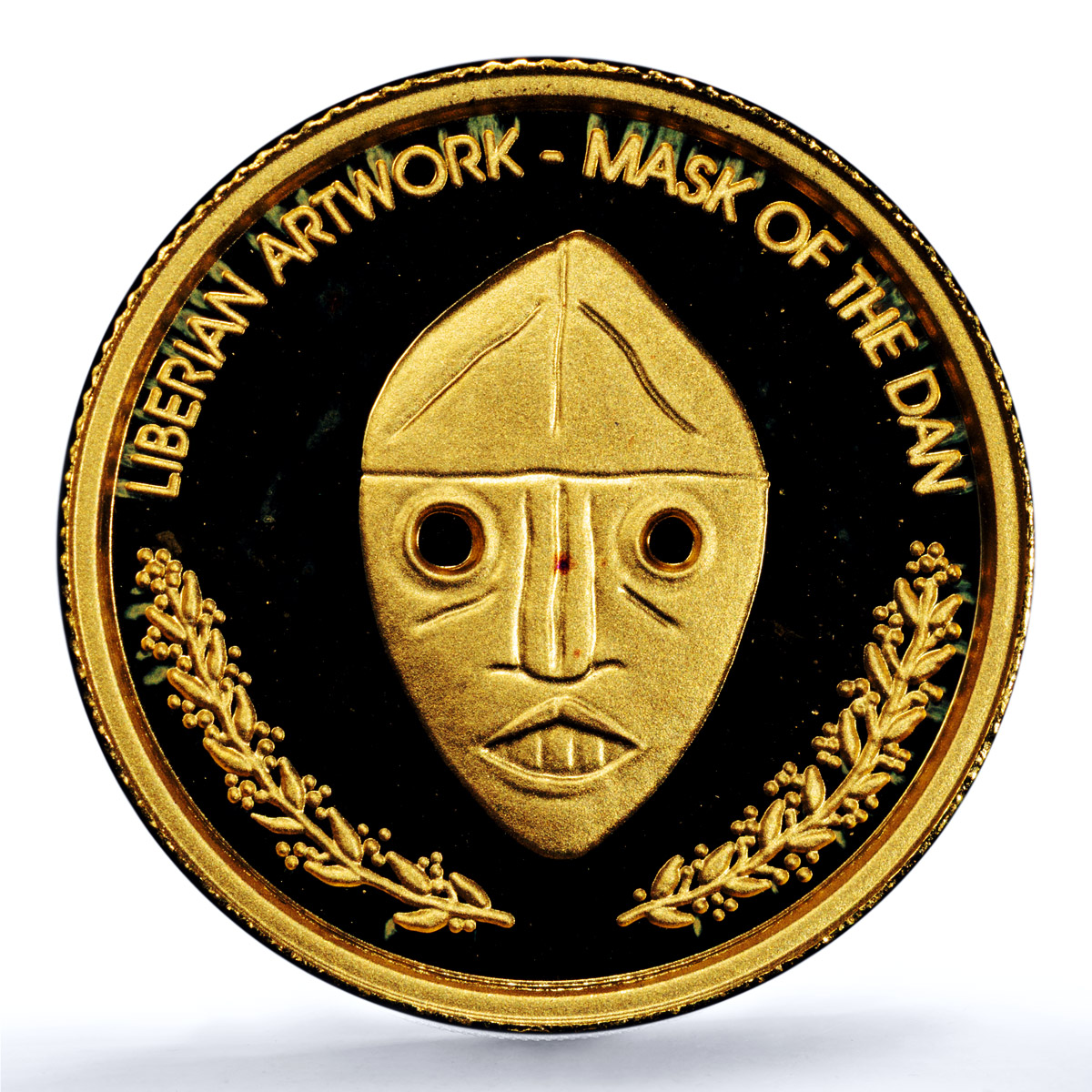 Liberia 10 dollars Mask of Dan KM-821 Culture Art PR 69 PCGS gold coin 2000