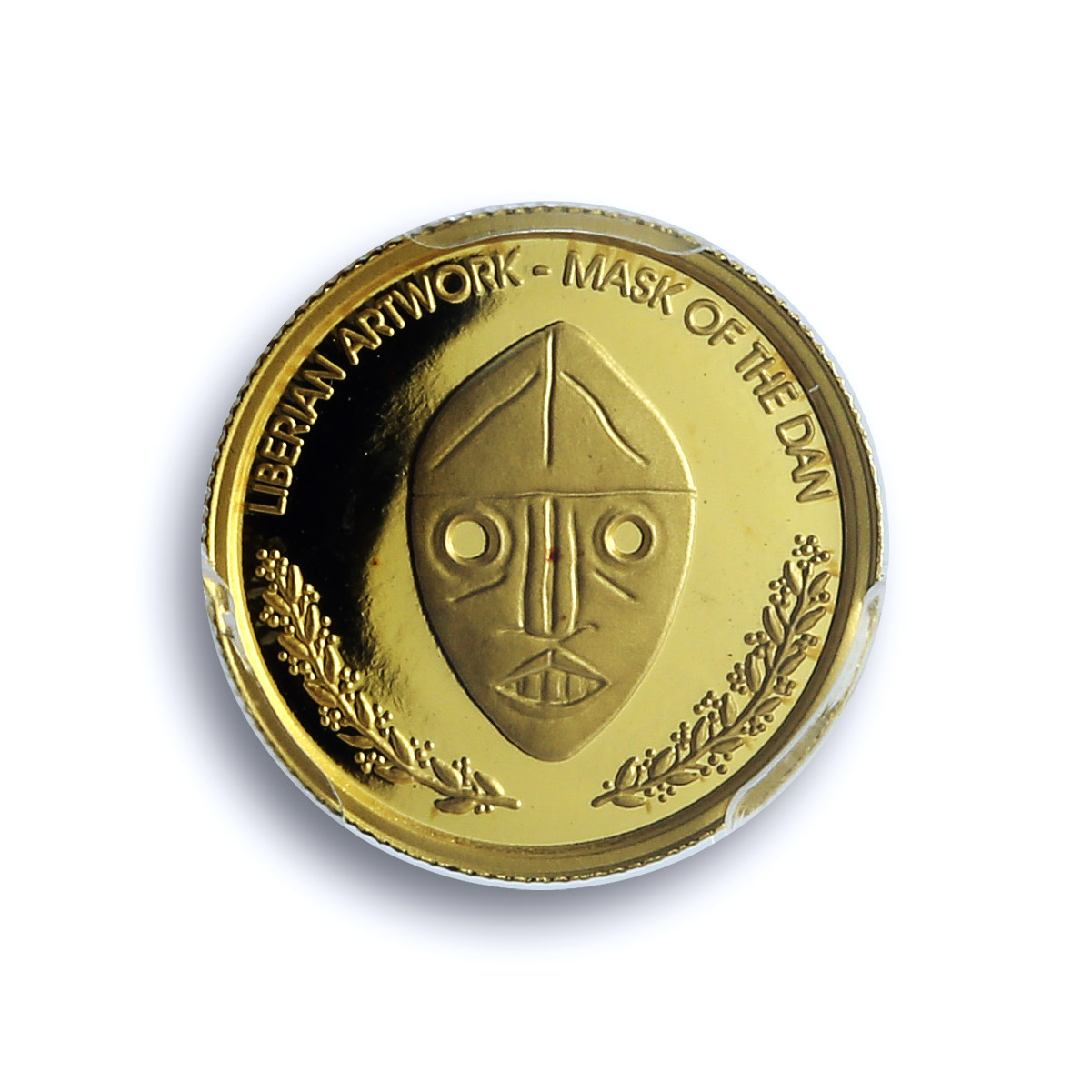 Liberia 10 dollars Mask of Dan KM-821 Culture Art PR 69 PCGS gold coin 2000