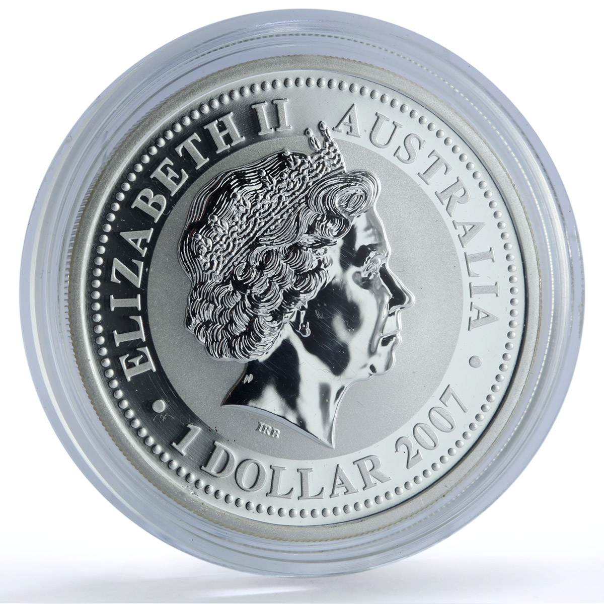 Australia 1 dollar Year Rat 2008 KM-1056a Lunar Series 1 Mouse silver coin 2007