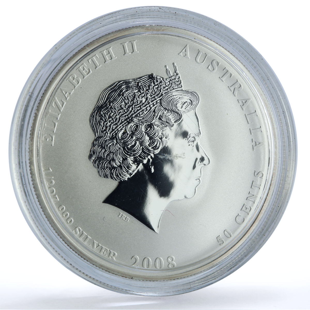 Australia 50 cents Year of the Rat KM-1879 Lunar Series 2 Mouse silver coin 2008 Australia 50 cents Year of the Rat KM-1879 Lunar Series 2 Mouse silver coin 2008