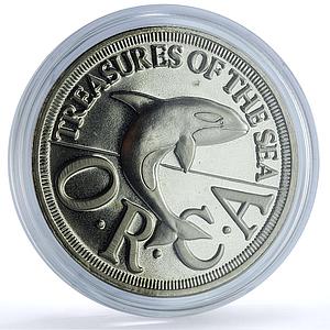Sealand 50 cents Orca Sea Treasures X#8.1 Fantasy Fauna Whale CuNi coin 1994