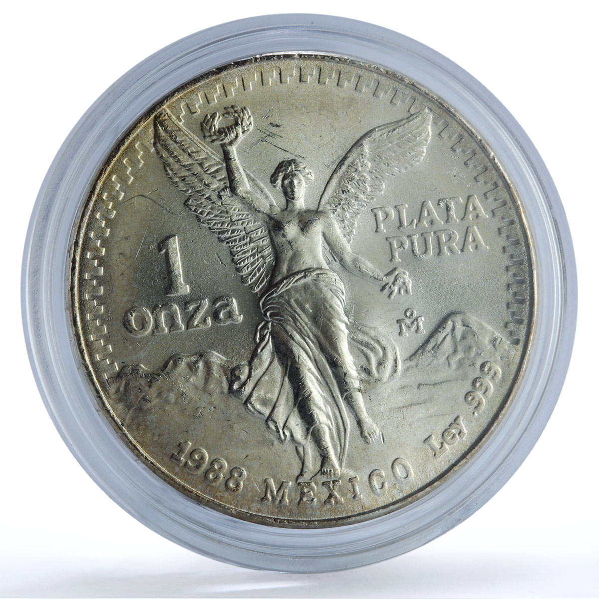 Mexico 1 onza Libertad Angel of Independence KM-494.1 Bullion silver coin 1988 Mexico 1 onza Libertad Angel of Independence KM-494.1 Bullion silver coin 1988