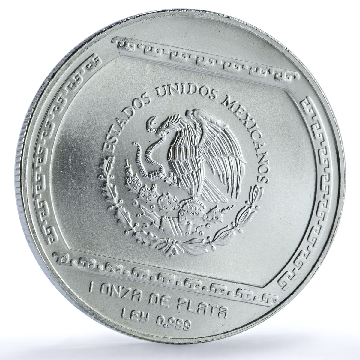 Mexico 5 pesos Bajorrelieve Tajin KM-569 Precolombina Veracruz silver coin 1993