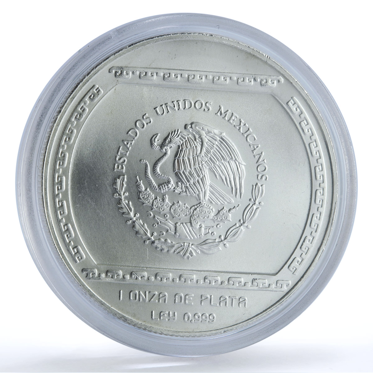 Mexico 5 pesos Bajorrelieve Tajin KM-569 Precolombina Veracruz silver coin 1993